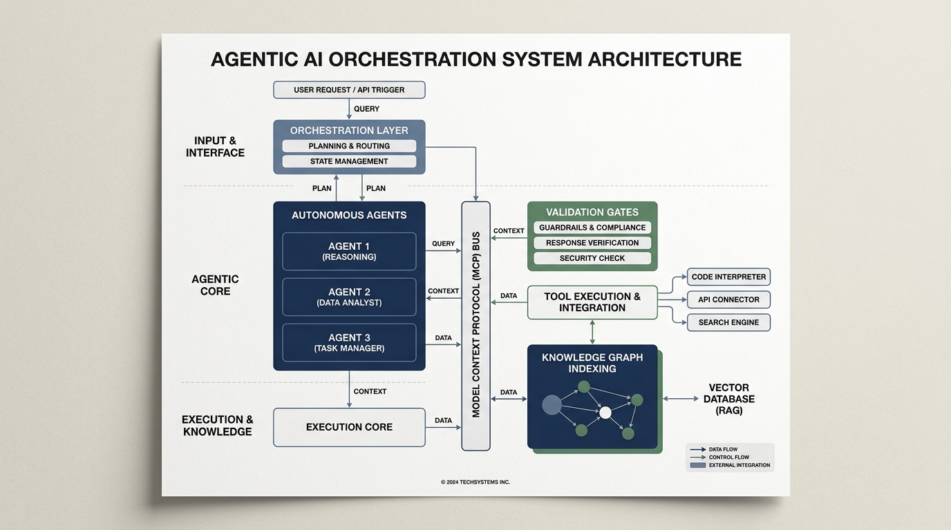 Agentic AI Orchestration System Architecture Schematic
